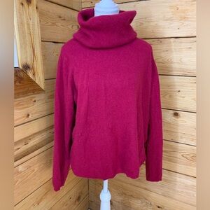 Marina Luna Angora Raspberry Pink Turtleneck Sweater Vintage Soft Luxurious 2XL